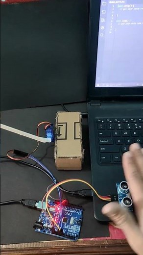 Arduino Ultrasonic Sensor + Servo | Automatic Lever Movement Project
