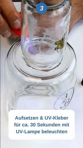 Glas mit UV-Kleber kleben [Kurzanleitung]