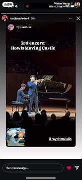 Ray Chen play howls moving castle encore Australia 2025 September