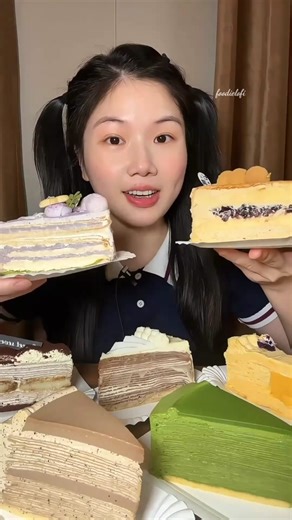 Indulging in Delicate Crepe Cakes: ASMR Mukbang