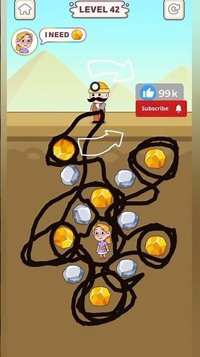 Pull The Gold Level 42😱 Impossible Level Solved | 99% Players Fail | Full Gameplay