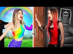 Goth Girl and Rainbow Girl Get Separated in Adoption || We Adopted Quadruplets