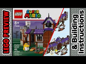 PREVIEW: 71436, LEGO SUPER MARIO, King Boo's Haunted Mansion & Building Instructions! LEGO 2024