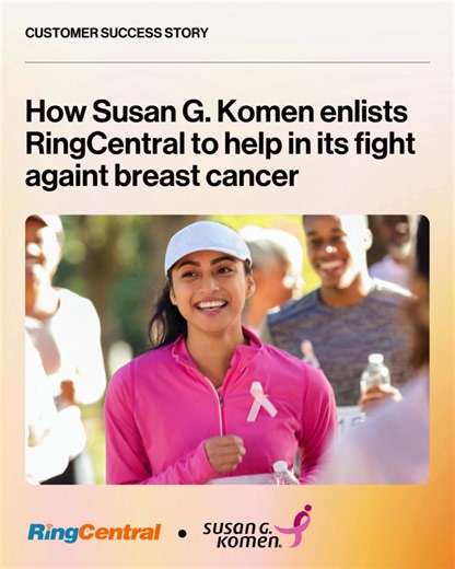 When every call could be a lifeline, you need communications you can count on. 💗 For Susan G. Komen, managing donor outreach and its vital Breast Care Helpline on an outdated phone system made it costly and challenging to connect with those who needed support most. By moving to RingEX and RingCentral Contact Center, the Komen team streamlined call handling and operations, empowering their team to manage over 15,000 calls annually. That means more patients supported, more families guided, and mo