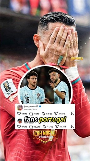 After criticizing Ronaldo, Portugal fans attack Joao Neves and Bruno #football #soccer #cr7 #port...