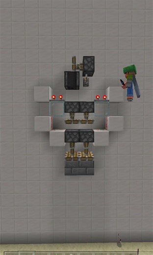 Super smooth Double-Doble Downward Extender for Bedrock #minecraft #redstone