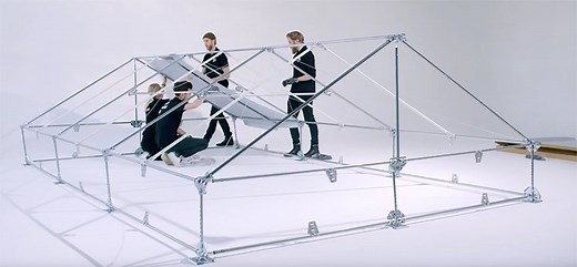 watch the award-winning better shelter refugee tent being assembled