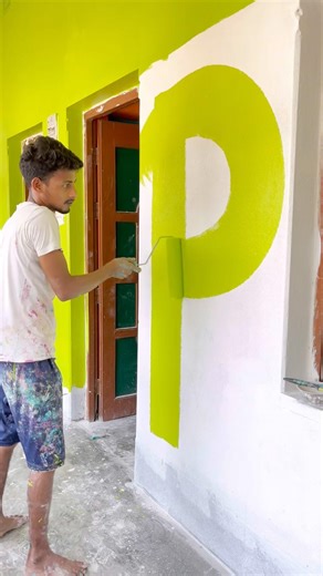 Painting Sporting green color code 7741 home 🏡 #wallpainting #painting #trending