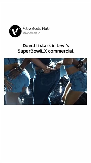 Vibe Reels Hub™ on Instagram: "The video is a vibrant Levi's commercial set against a dramatic, starry night backdrop on what appears to be a grand stage, featuring a troupe of dancers all clad in classic blue jeans and dark tops. It opens with close-up shots from behind the performers, their linked hands and synchronized poses highlighting the denim as they move in unison to an upbeat, funky track with lyrics like "I can shake you, baby" and "Get up off that thing." The atmosphere is energetic 