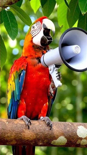 A parrot shouting #ai #shorts #shortvideo #short #reels #shortsfeed #3d #kids #parrot