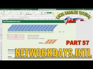 [Excel Tagalog Tutorial #57] Networkdays.Intl