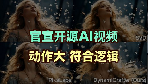 AI视频模型王炸官宣，DynamiCrafter可控性击败Pika和Runway
