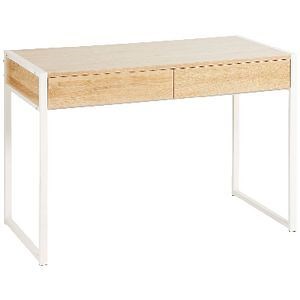 Sheffield 2 Drawer 1115mm Desk White and Oak