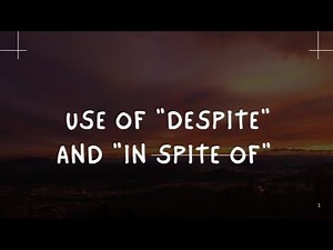 Use of "Despite” and "In Spite” of #english #grammar #education‪@EnglishwithNidhi_‬