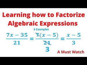 Factorizing Algebraic Fractions ||Chris Maths Academy