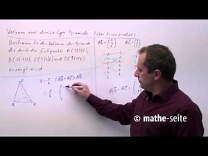 Volumen dreiseitige Pyramide berechnen, Beispiel 3 | V.07.03