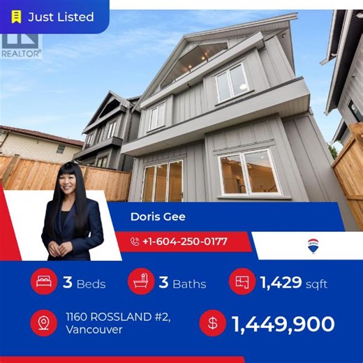 Doris Gee - REALTOR® Re/Max Crest Realty on Instagram: "Check out my latest video Built by the EXPERIENCED Long Term BUILDER PD MOORE HOMES, an AWARD-WINNING Builder in East Vancouver. BACK Duplex -Luxury meets Contemporary Style. 3 bedrooms plus a den/office/flex area. 2.5 bathrooms. Heat Pump. HRV. The Interior finishes are clean, modern, and solid. Integrated Security System. Crawl Space 3'10 High with 546 sq ft. 1-car garage which has been fitted to store tools/bikes/seasonable items and has