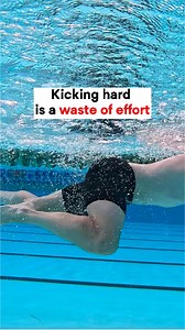 You might have been told to kick harder to raise your legs, this could be actually making things WORSE for you. The kick is used to counter balance and help with rhythm, not to propel. Work with me to improve your swimming technique (for faster times). Link in bio. #triathlete #kick #swimmingtechnique #swimmingcoach | Effortless Swimming