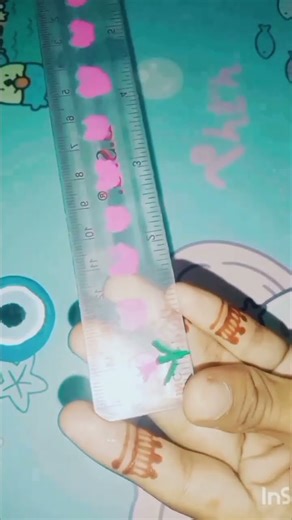 Painting on scale/Ruler #artshorts #diy #shortvideos #artandcraft #craft #acrylicpainting