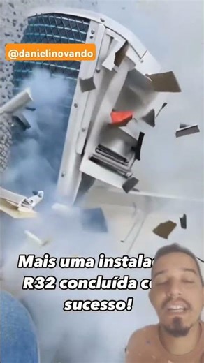 This split air conditioner exploded 😱😱 #exploded #explosion