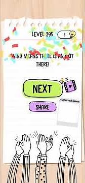 Brain Test Level 295 Which Way leads to exit Walkthrough Solution