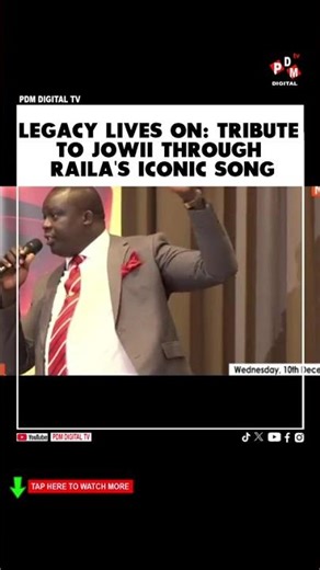 LEGACY LIVES ON: TRIBUTE TO JOWII THROUGH RAILA'S ICONIC SONG #citizentvlive #raila #trending #fypシ