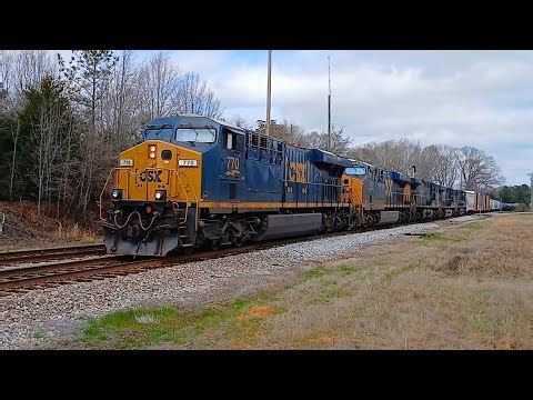 CSXT 770 leads CSX M693 at Ora SC on CSX Spartanburg Subdivision