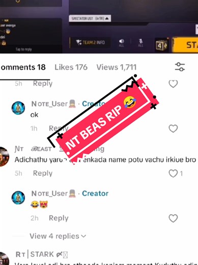 [🗣] NT BEAST RIP🔥😂 [,🗣] Repost👀❤️ #note user #ff #phonk #song #worldtiktok