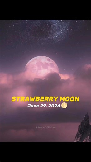 The Strawberry Moon 2026 💀🍓 #space #shorts #astronomy #earth #science