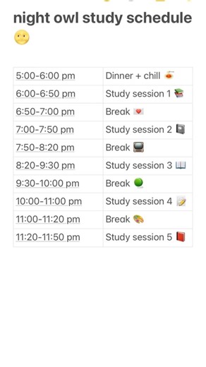 Night Owl Study Routine 🌙 | 5PM–12AM Productive Timetable for Students 📚🔥