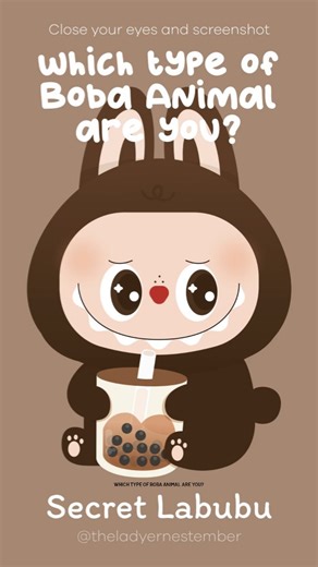 theladyernestember on Instagram: "WAIT, tap and hold! Which boba animal did you get? Are you a fan of boba tea? 🧋 #animalart #animalartwork #cuteanimals #kawaii #bobatea #illustration #drawthisinyourstyle #digitalartist"