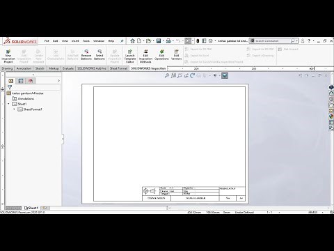 Tutorial Membuat Etiket | Edit Sheet Format Drawing Solidworks | SOLIDWORKS