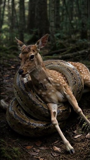 Giant Python Swallows Deer Whole! Most Terrifying Snake Attack Ever Filmed 🐍😱