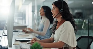 Computer Call Center Woman Talking On Stock Footage Video (100% Royalty-free) 3432677723 | Shutterstock