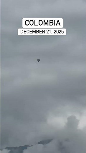 Hexagonal UFO seen levitating over Colombia