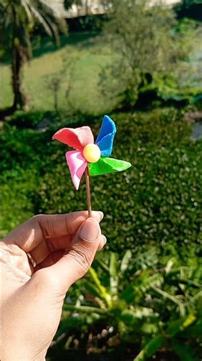 DIY a miniature pinwheel making with clay. #diy #youtubeshorts #shorts #viral
