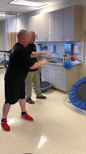 After suffering a stroke, Keith is in therapy at Memorial Hermann Rehabilitation Hospital-Katy working on improving his right side weakness. His occupational therapist incorporated activities to help him return to coaching little league baseball. Keith is now back to coaching and working. Learn more: http://spr.ly/6182DxtHy. | TIRR Memorial Hermann