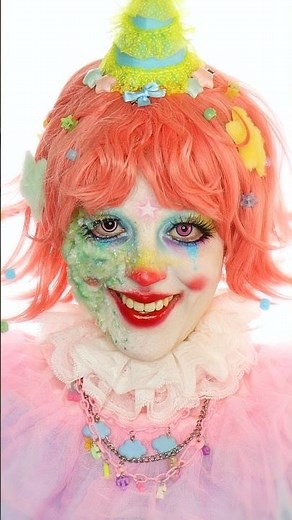 Creepy Cute Halloween Clown Makeup Step by Step 🤡🎃