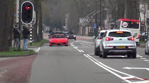 Pure engine sound of Ferrari 430 Scuderia accelerating