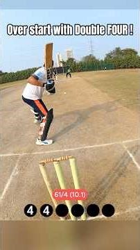 Over start with Double FOUR ! 🏏🔥🙆🏻‍♂️#shorts #viratkohli #gopro #explore #sundaycricket #viral