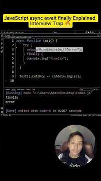 JavaScript async await finally Explained | Interview Trap 🔥