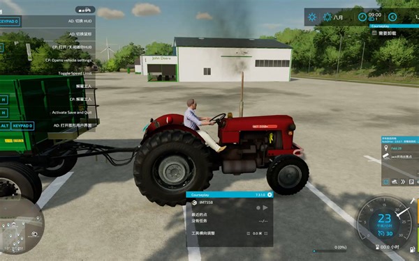 Farming Simulator 22模拟农场22 Iowa_Plains_View地图 小马力拖拉机+公路列车，有点吃力