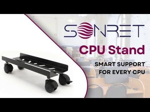 SONRET - CPU Stand – Metal CPU Stand Under Desk with Adjustable Base, Metal Computer Desk |