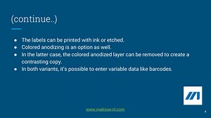 What are metallic labels?