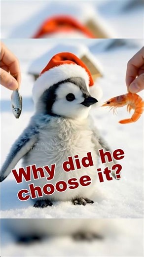Which food will our Baby Penguin choose? Fish or shrimp and Why? 🇺🇸 #shorts #us #usa