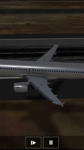 Real flight simulator: cross wind landing.