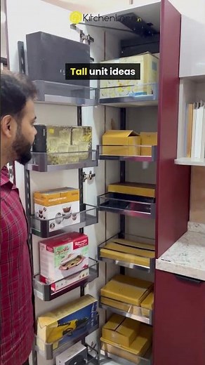 Modern Laminate Tall Unit | Stylish & Functional Modular Kitchen Storage Solution | Kitchenlane