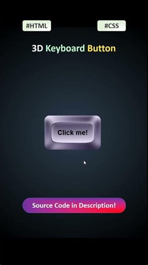 3D Keyboard Button | HTML, CSS