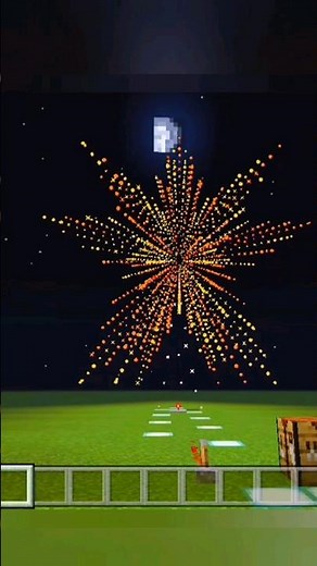 3 Different Shaped Fireworks 🎆#satisfying #fireworks #minecraft #creeper #star #shorts