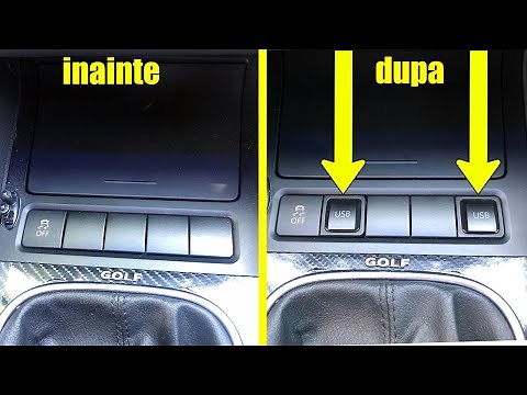 Retrofit montaj porturi USB la butoane sau taste false la VW Golf 5, Golf 6, Jetta, Tiguan, Scirocco